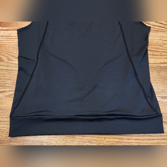 Black Sleeveless Compression Hoodie Hip-hop Workout Shirt Men's Size Large - Picture 7 of 8